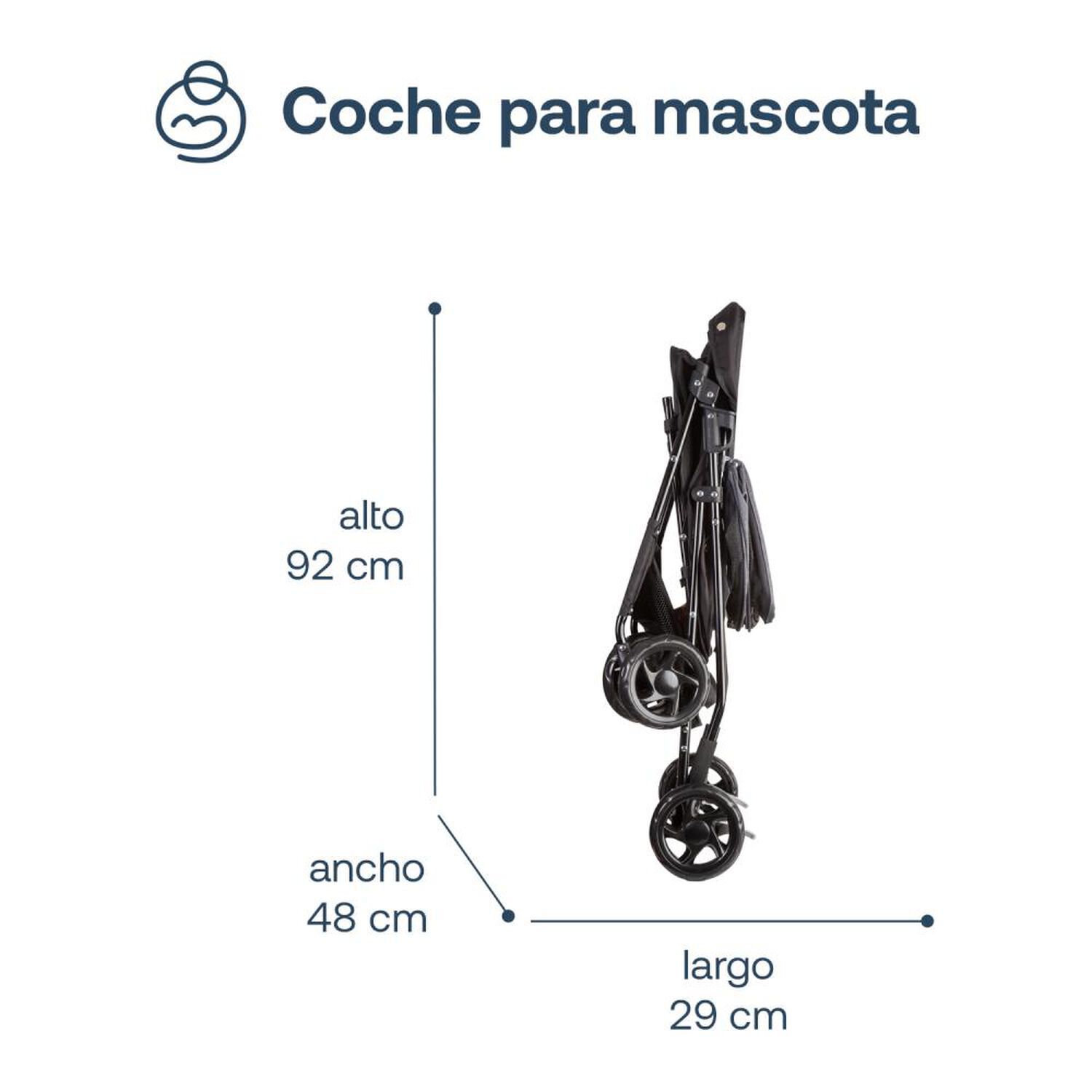 Coche Plegable de Mascota Gris BeePeet Bebesit image number 6.0