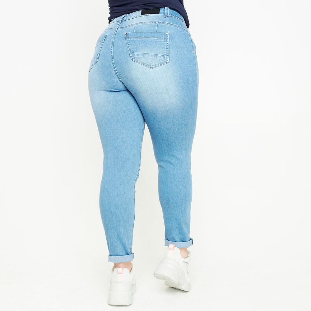 Jeans Talla Grande Tiro Alto Skinny Push Up Mujer Sexy Large image number 2.0