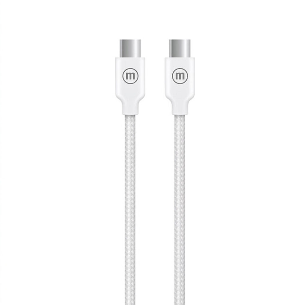 Cable Trenzado Usb C A Usb C Maxell 2 Metros Carga R&aacute;pida Blanco image number 1.0