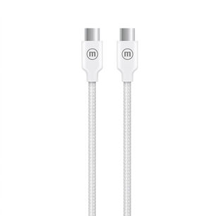 Cable Trenzado Usb C A Usb C Maxell 2 Metros Carga R&aacute;pida Blanco