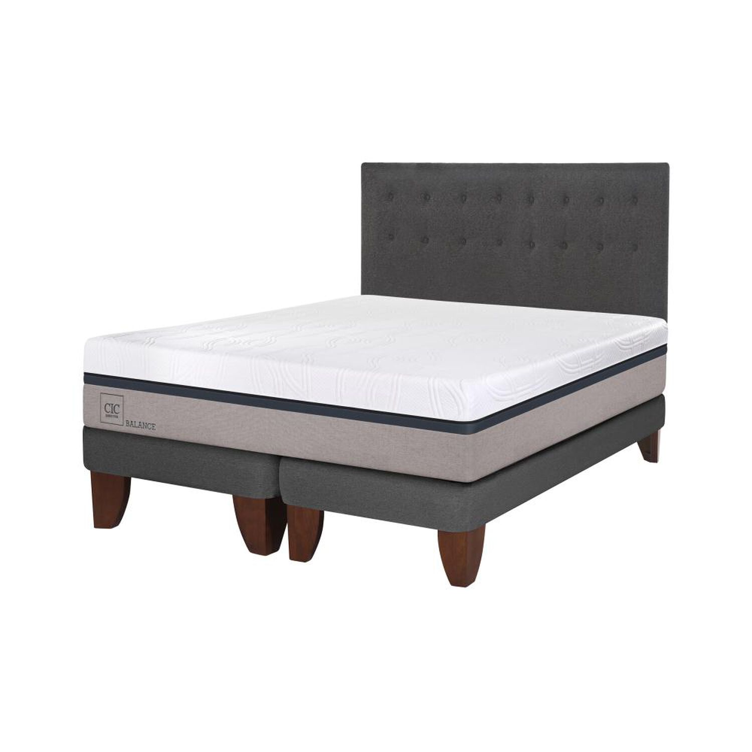 Cama Europea Cic Balance King / Base Dividida + Respaldo image number 1.0