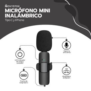 Micrófono Inalámbrico Con Adaptador Celular Tipo C Y Iphone