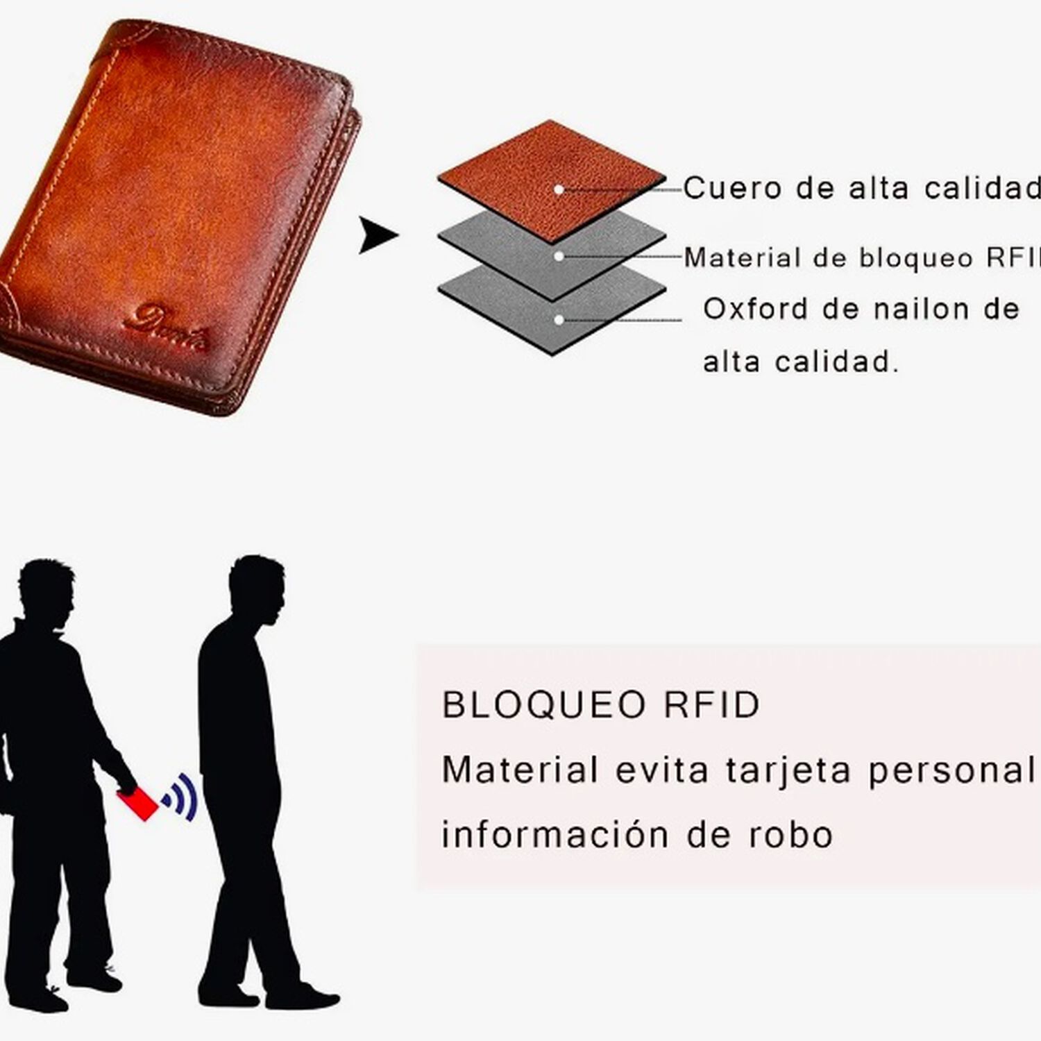Billetera Antirrobo Negro image number 3.0