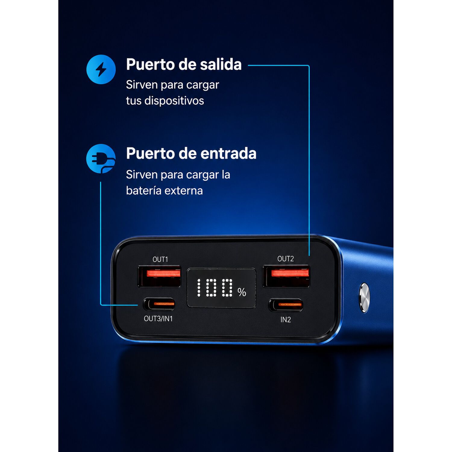 Bater&iacute;a Externa Power Bank 20000mah Carga R&aacute;pida Port&aacute;til image number 6.0
