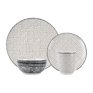 Juego De Vajilla Azhome Rombos / 16 Piezas / 4 Personas