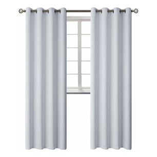 Cortina Blackout 140x220 Cm Poliester Blanco Gris&aacute;ceo