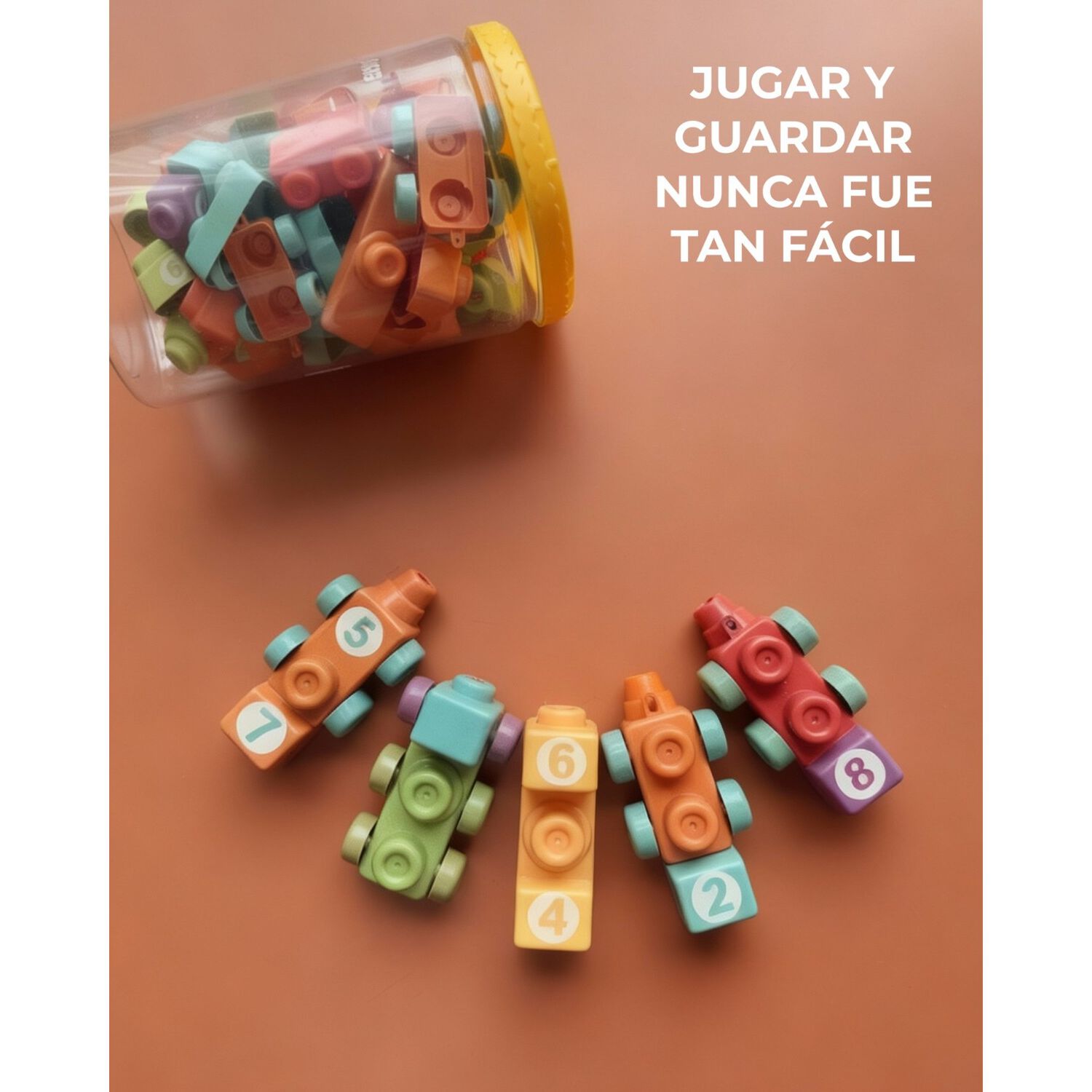 Juguete Bloques Construccion 88 Piezas Color Pastel image number 6.0