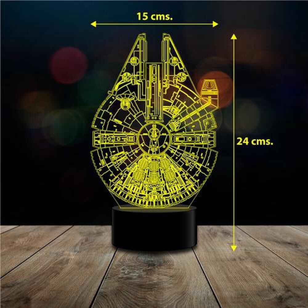 Lampara 3d Star Wars Millennium Falcon Control Remoto image number 2.0