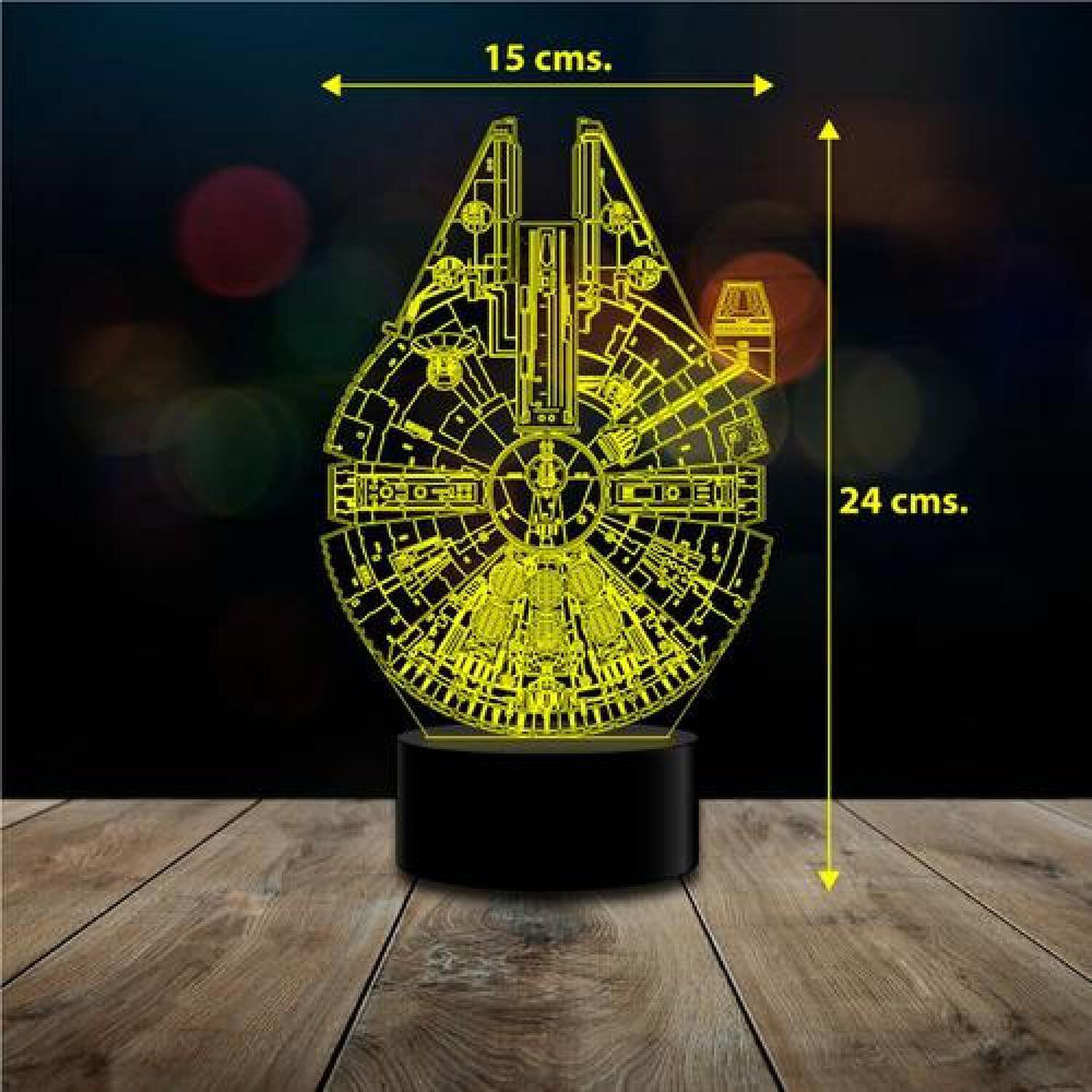 Lampara 3d Star Wars Millennium Falcon Control Remoto image number 2.0