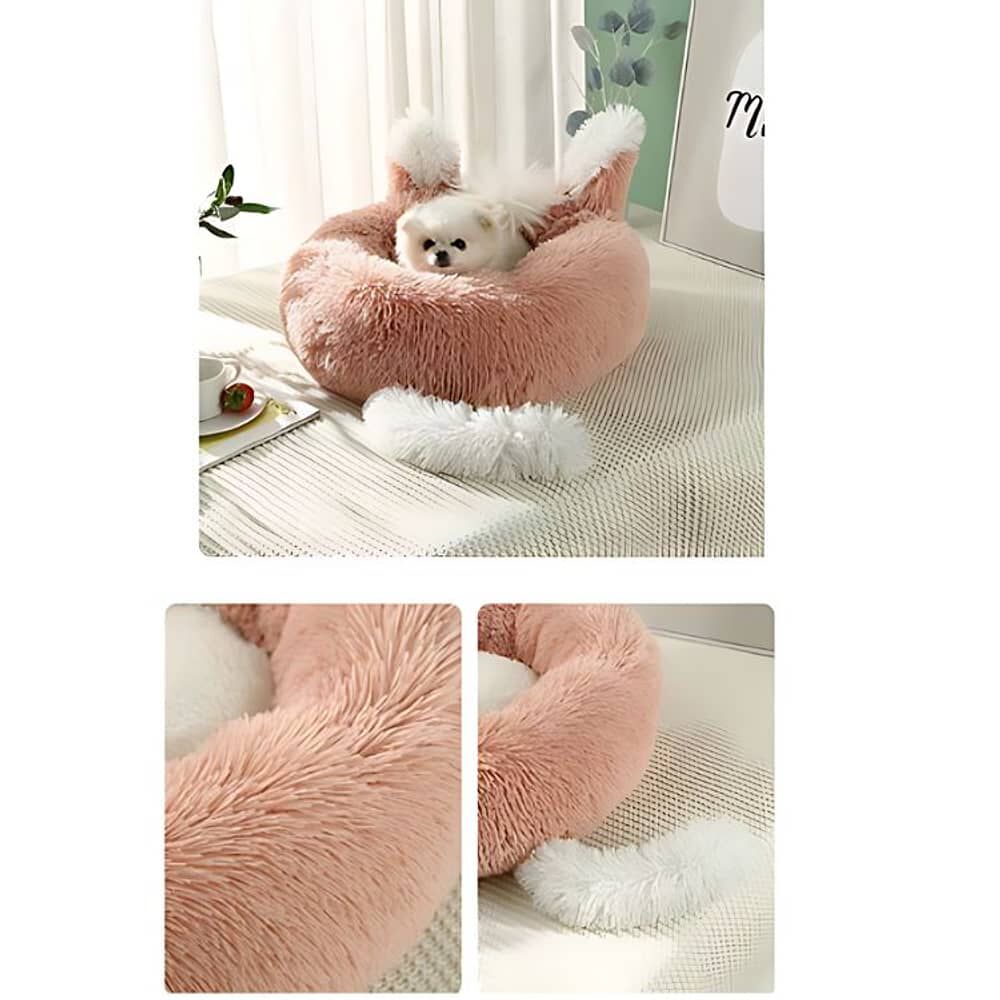 Cama Redonda Tipo Orejas Perros Y Gatos 50cm Antideslazante image number 3.0