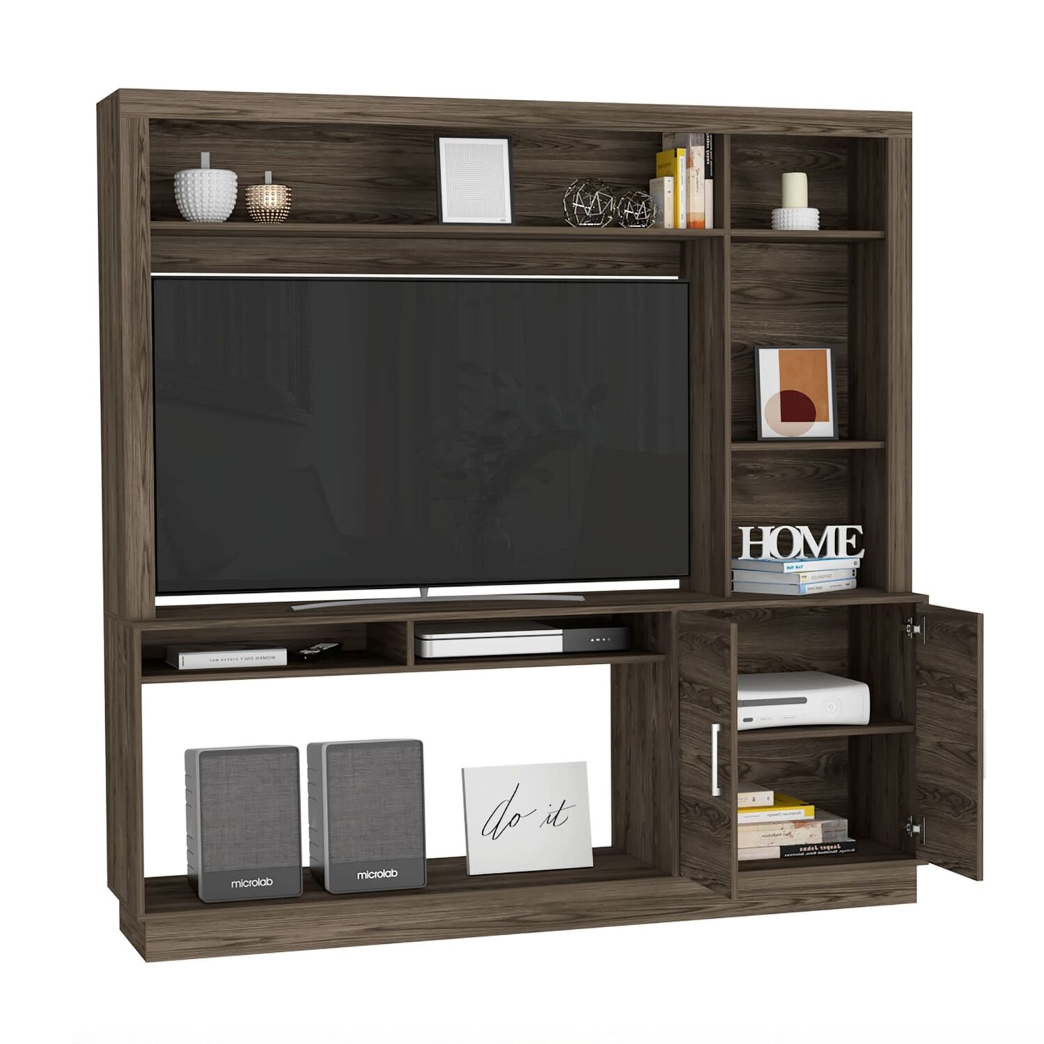 Estante Tv 55" Fm-041c - Caf&eacute; Oscuro image number 1.0