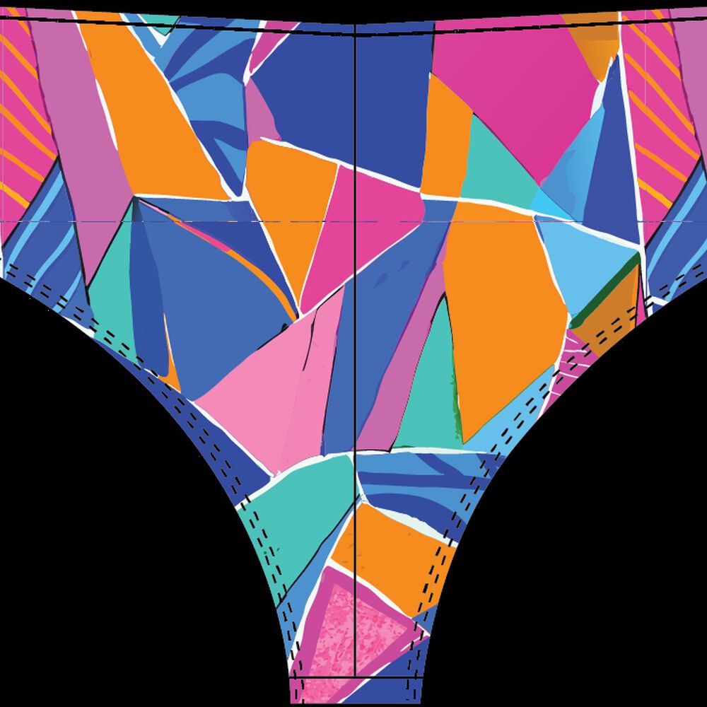 Bikini Calzón Cadera Ajustable Estampado Azul image number 1.0