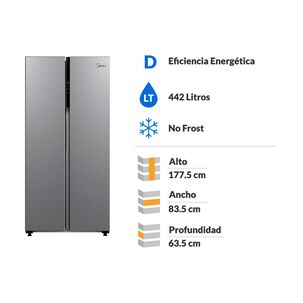 Refrigerador Side By Side Midea MDRS619FGE50 / No Frost / 442 Litros / D