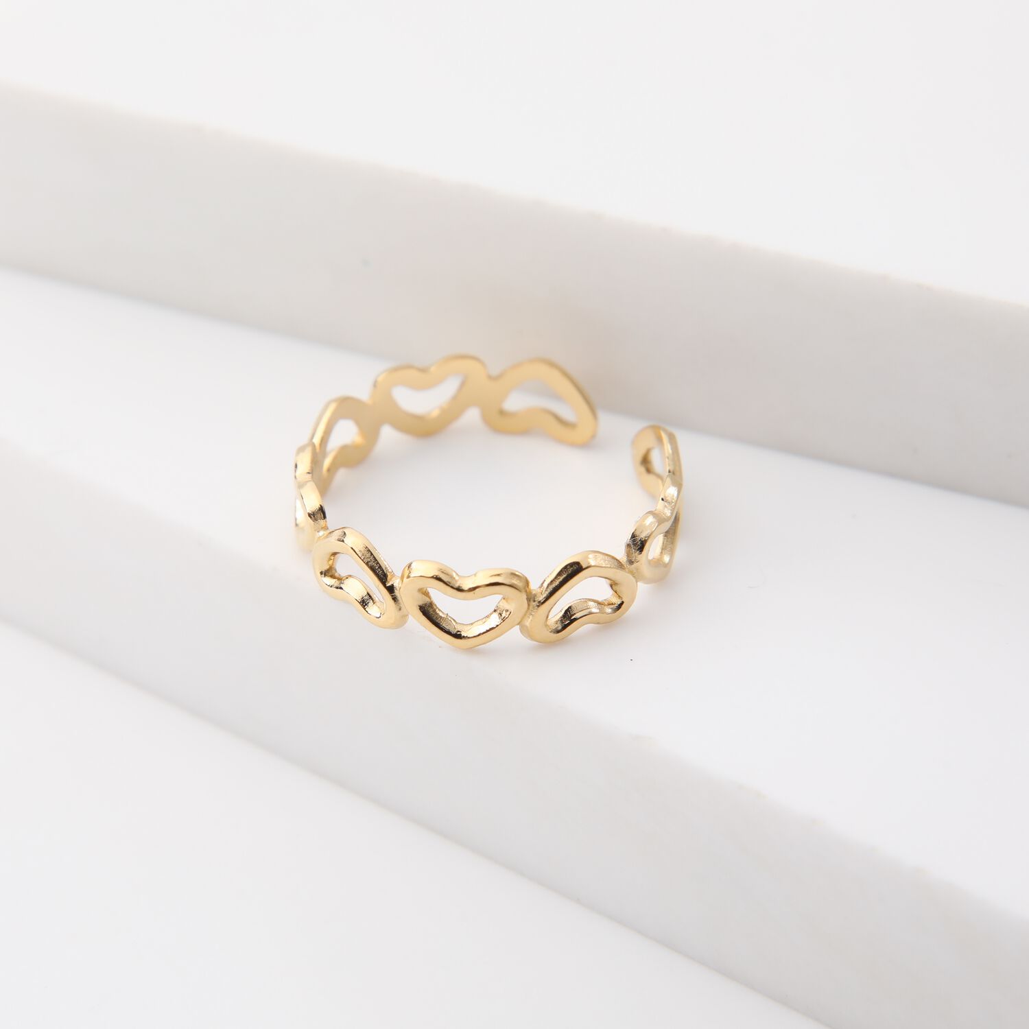 Anillo 19v69 Dorado Mujer Str257 image number 1.0
