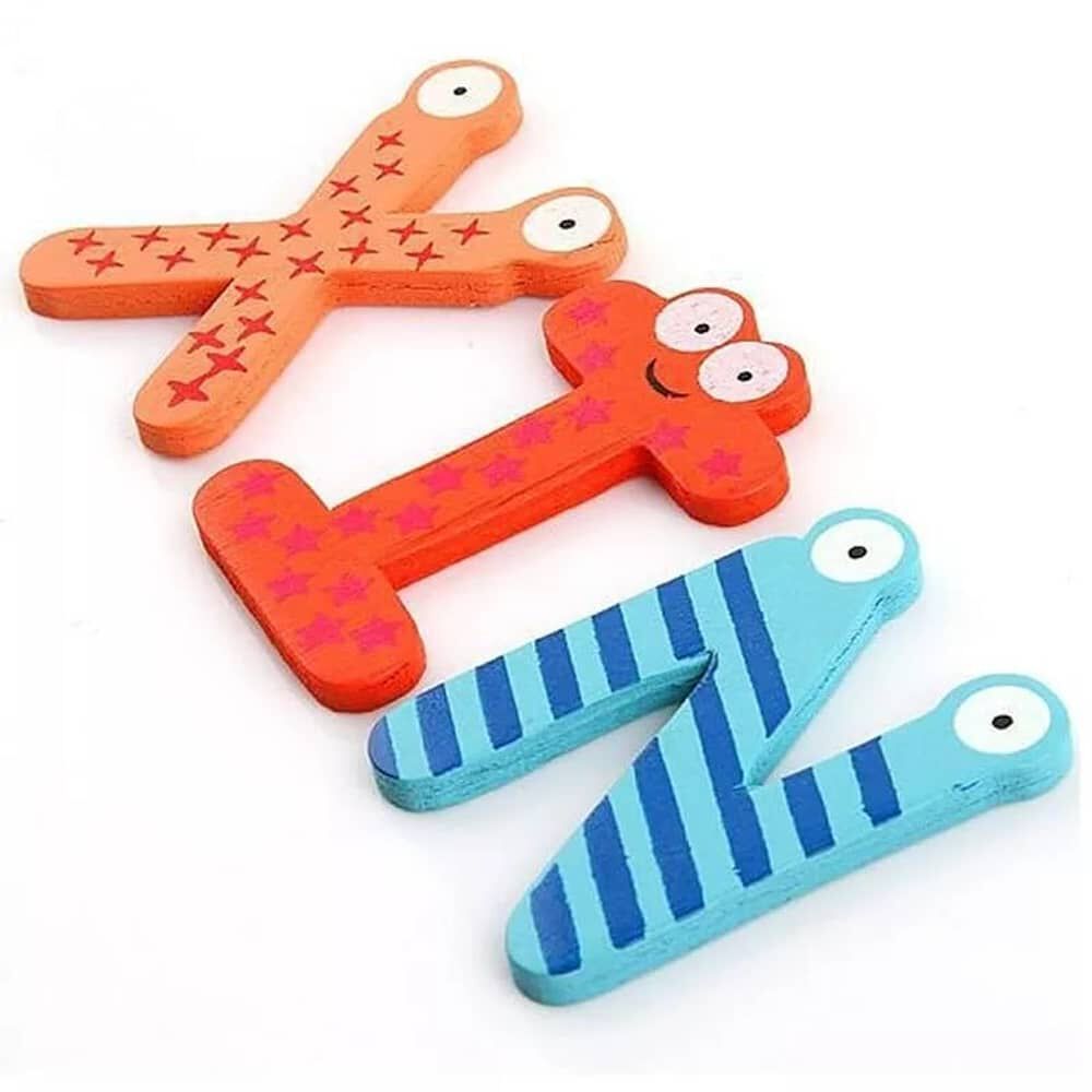 Letras Magneticas Del Abecedario En Madera image number 1.0