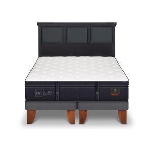 Cama Europea Cic Linea Premium / 2 Plazas / Base Dividida + Respaldo
