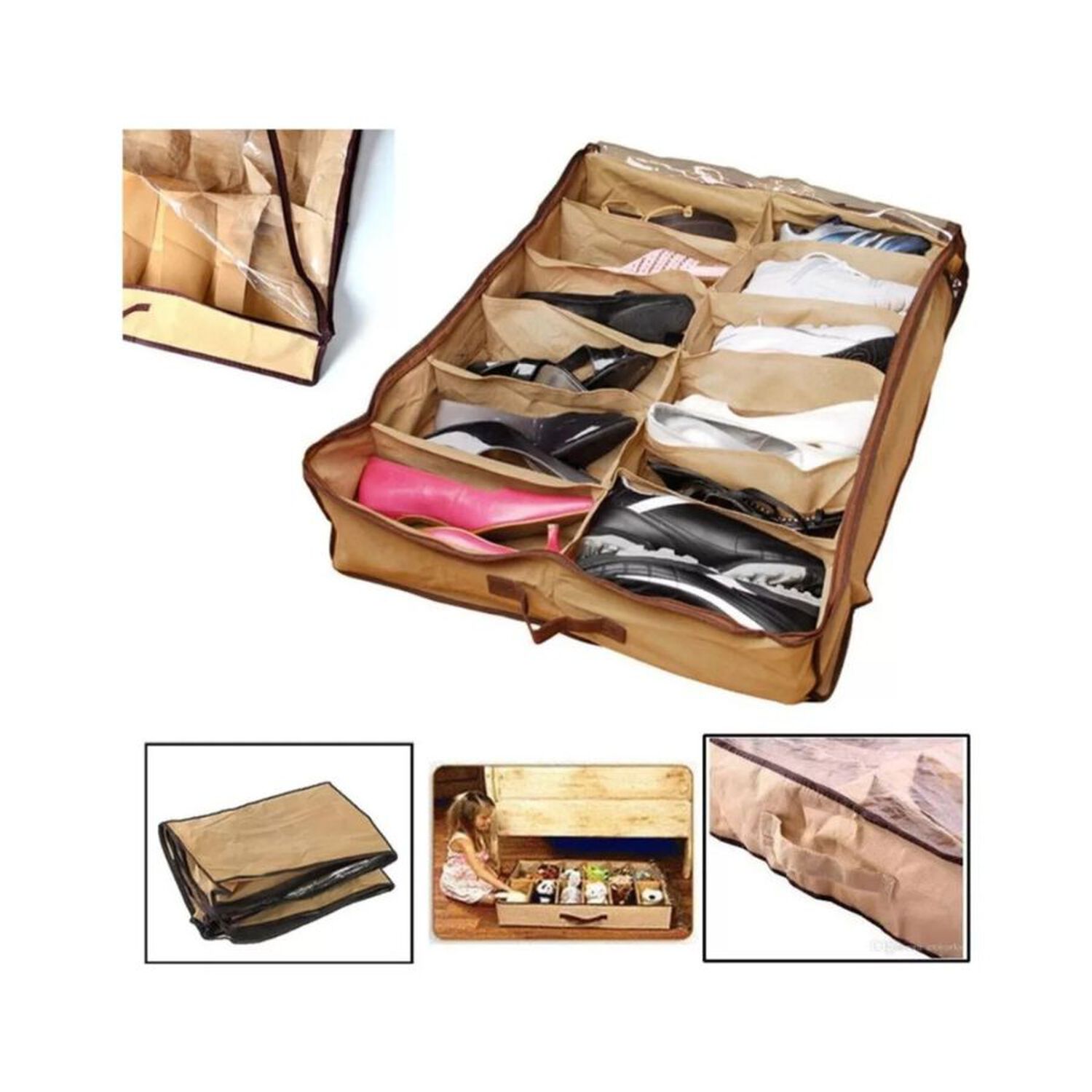 Zapatero Organizador De Zapatos Multiuso 12 Compartimientos image number 3.0