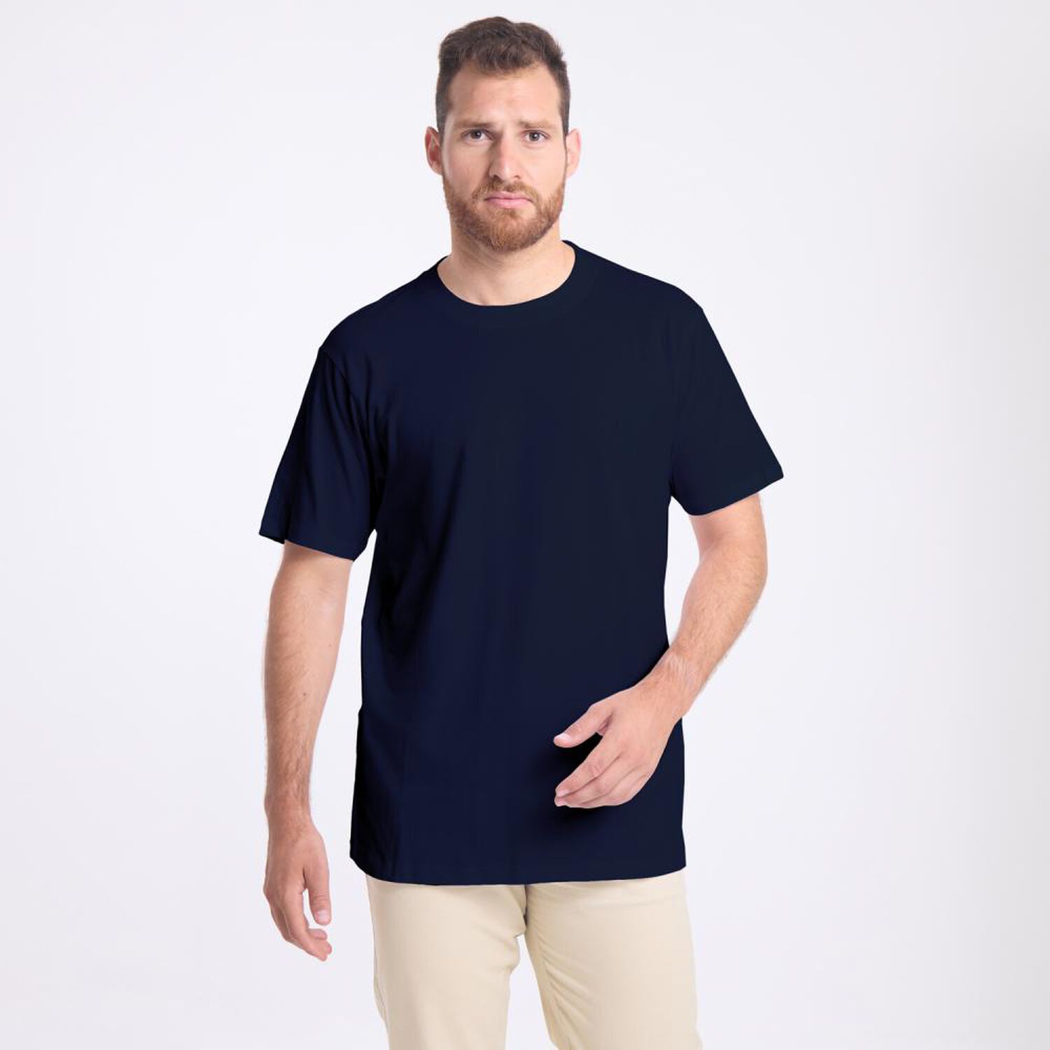 Polera Lisa Regular Manga Corta Cuello Redondo Hombre Herald image number 0.0