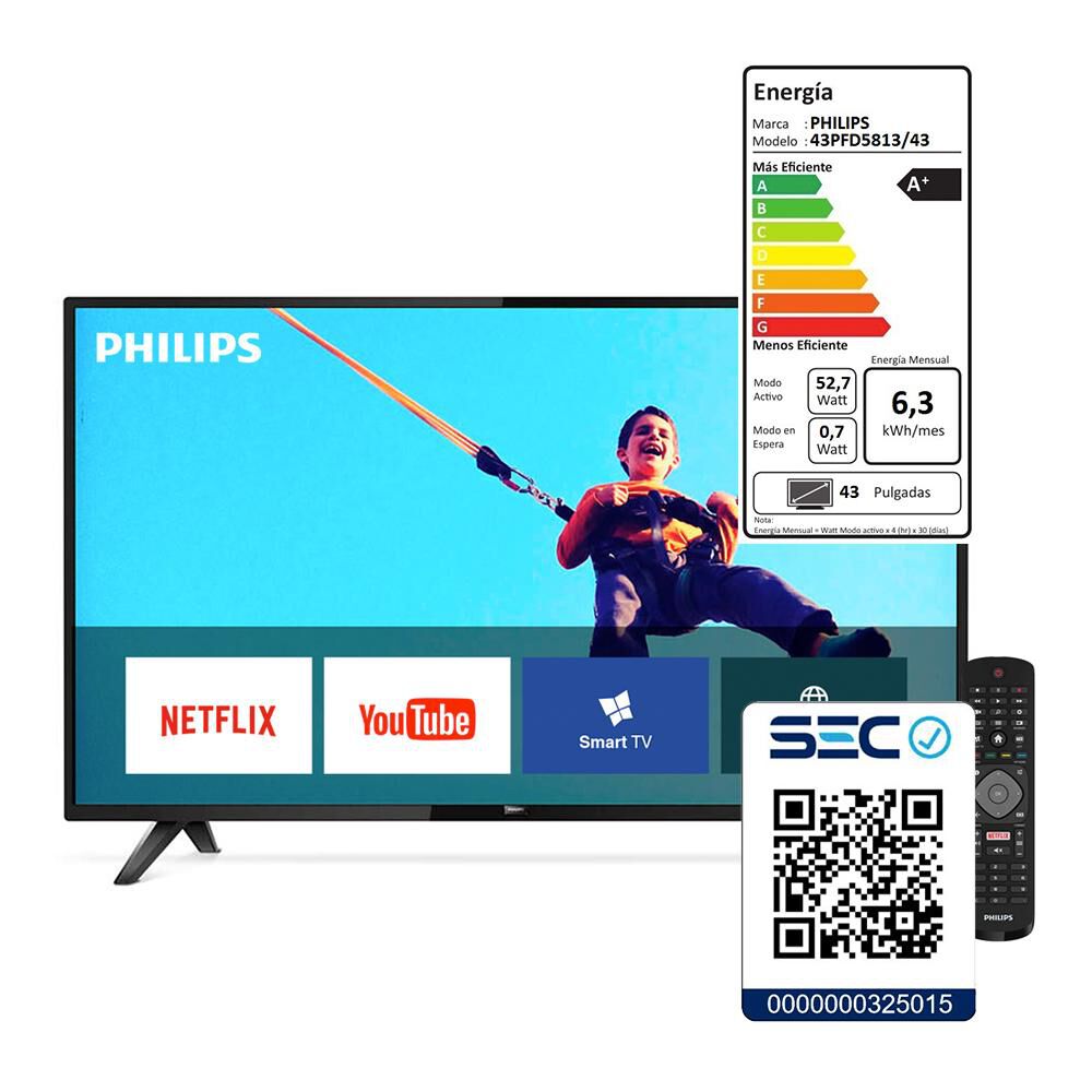 Led Philips PFD5813 / 43" / Full HD / Smart Tv image number 4.0
