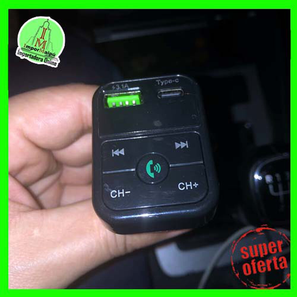 Adaptador Transmisor Bluetooth Fm Radio Cargador Tipo C Y Usb Celular 2,1a Encendedor Cenicero image number 4.0