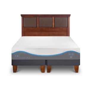 Cama Europea Cic Alaska / 2 Plazas / Base Dividida + Respaldo