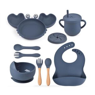 Set De Alimentación 9 Piezas Cangrejo Para Bebés
