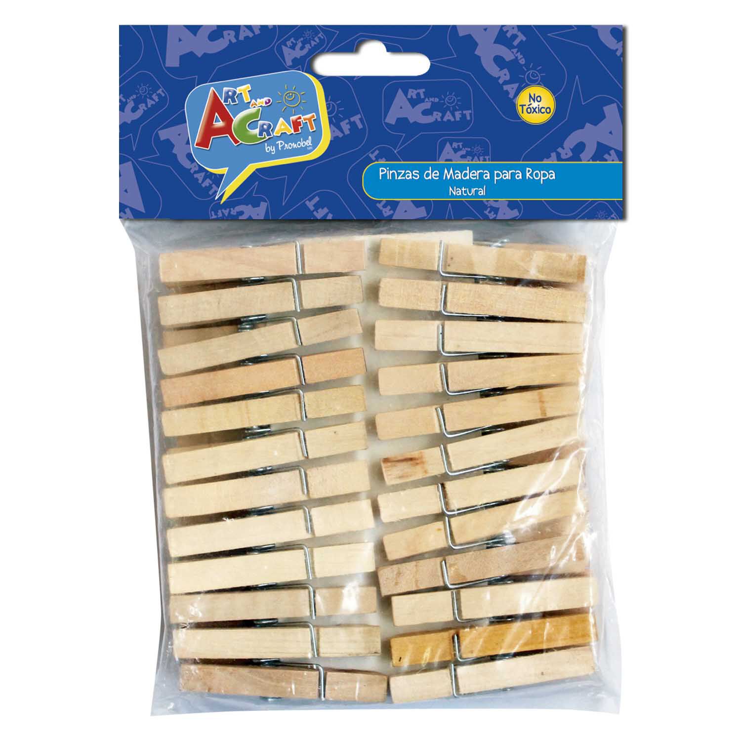 Pinzas Para Ropa Madera 48 Natural 1 X 4,9 Cm Art & Craft image number 0.0