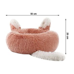 Cama Redonda Tipo Orejas Perros Y Gatos 50cm Antideslazante