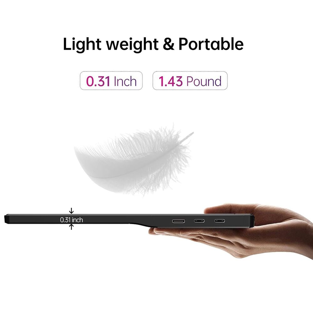 Monitor Portátil Yxk 15,6'' Full Hd 1080p Usb-c Hdmi image number 7.0