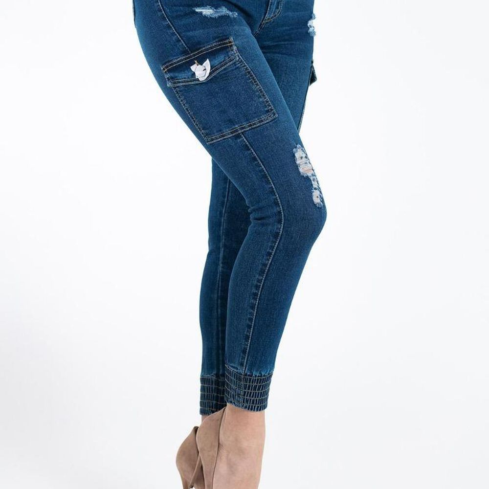 Jeans Cargo Elasticado Mujer image number 2.0