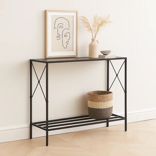 Arrimo Tradicional Negro Metal Mdf