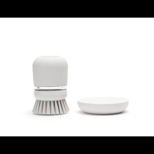 Cepillo Para Platos Con Dispensador Light Grey