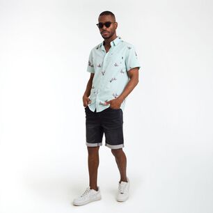 Camisa Estampada Slim Manga Corta Hombre Rolly Go