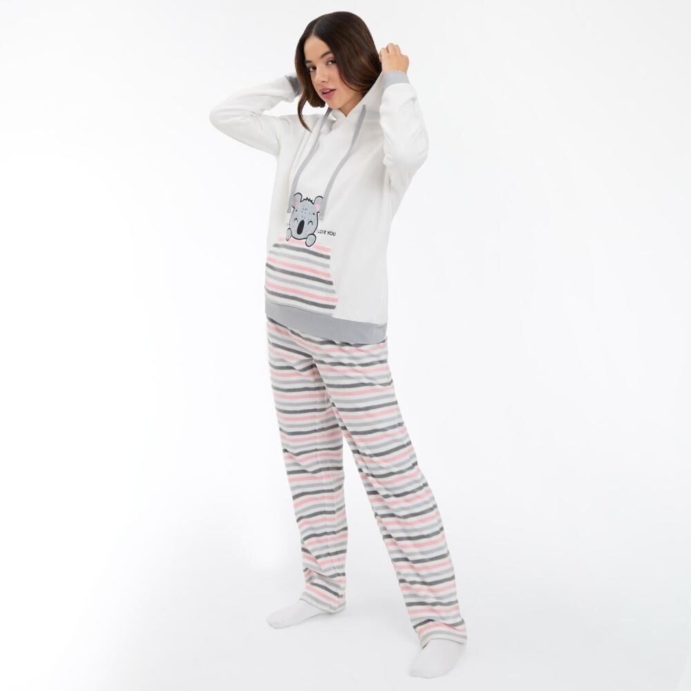 Pijama Polar Fleece Manga Larga Con Capucha Mujer Freedom image number 2.0