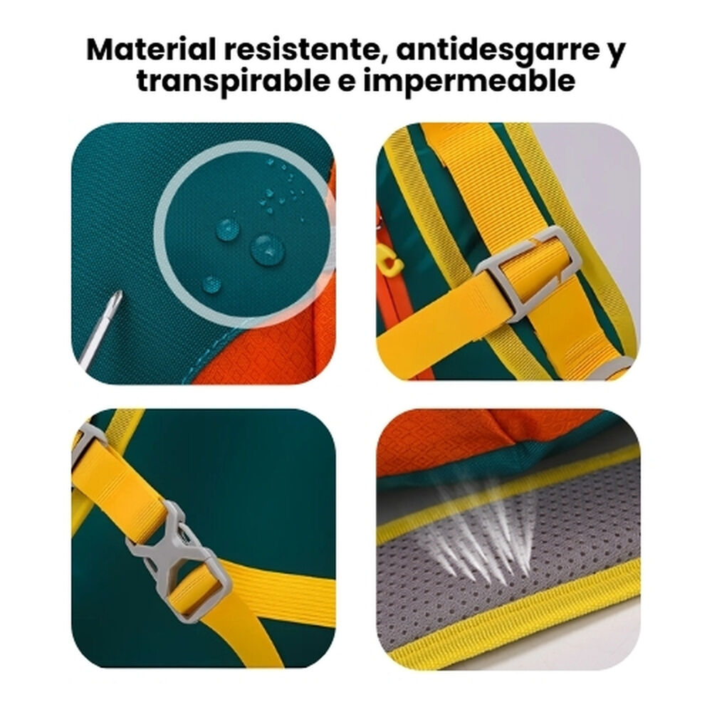 Mochila Bolso 15 Litros Escolar Senderismo Aire Libre image number 2.0