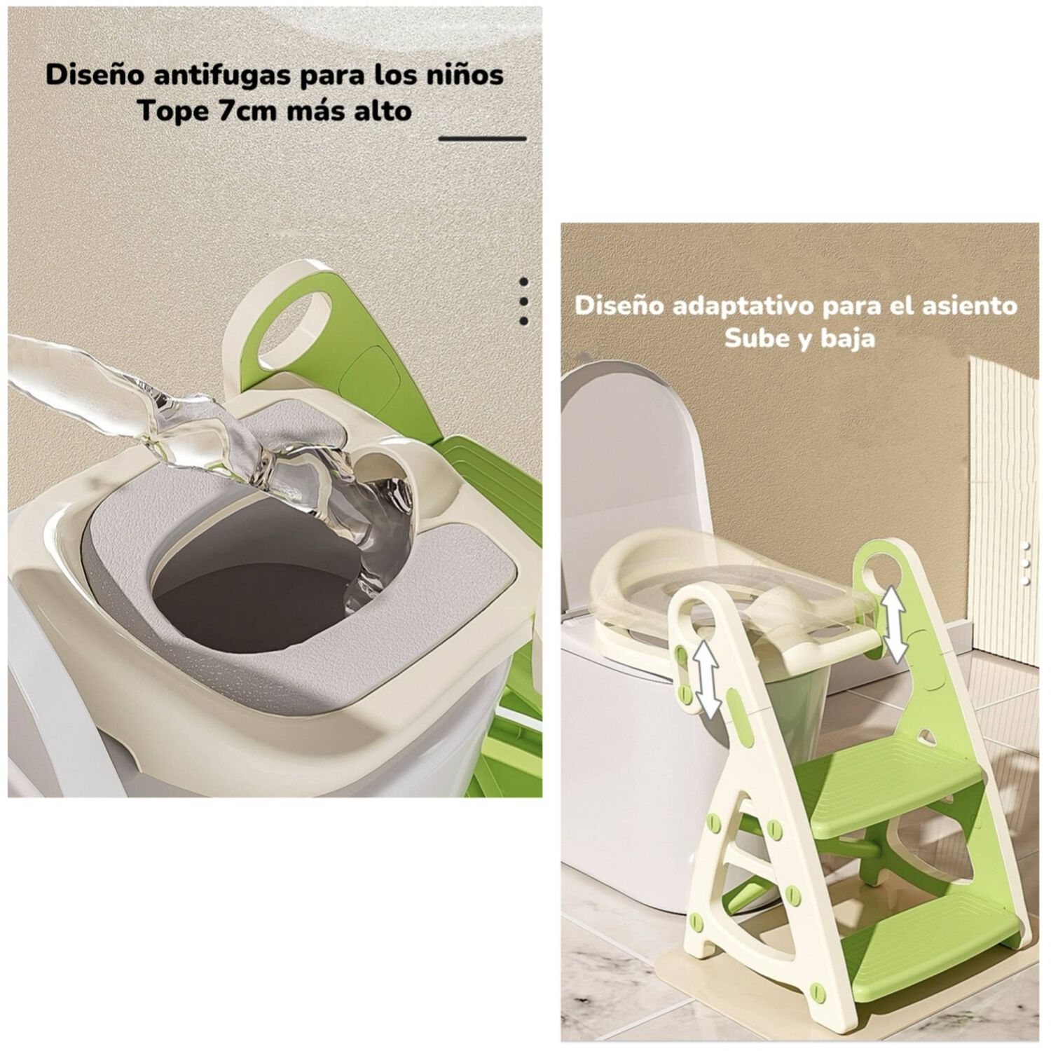 Asiento Adaptador Escalera Inodoro Para Ni&ntilde;os Gris Lubabycas image number 2.0