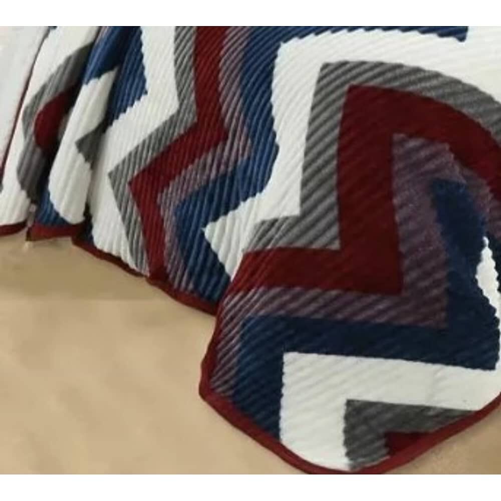 Manta Frazada T&eacute;rmica Chiporro Fundas Almohada 2 Plazas. Rojo Azul image number 3.0