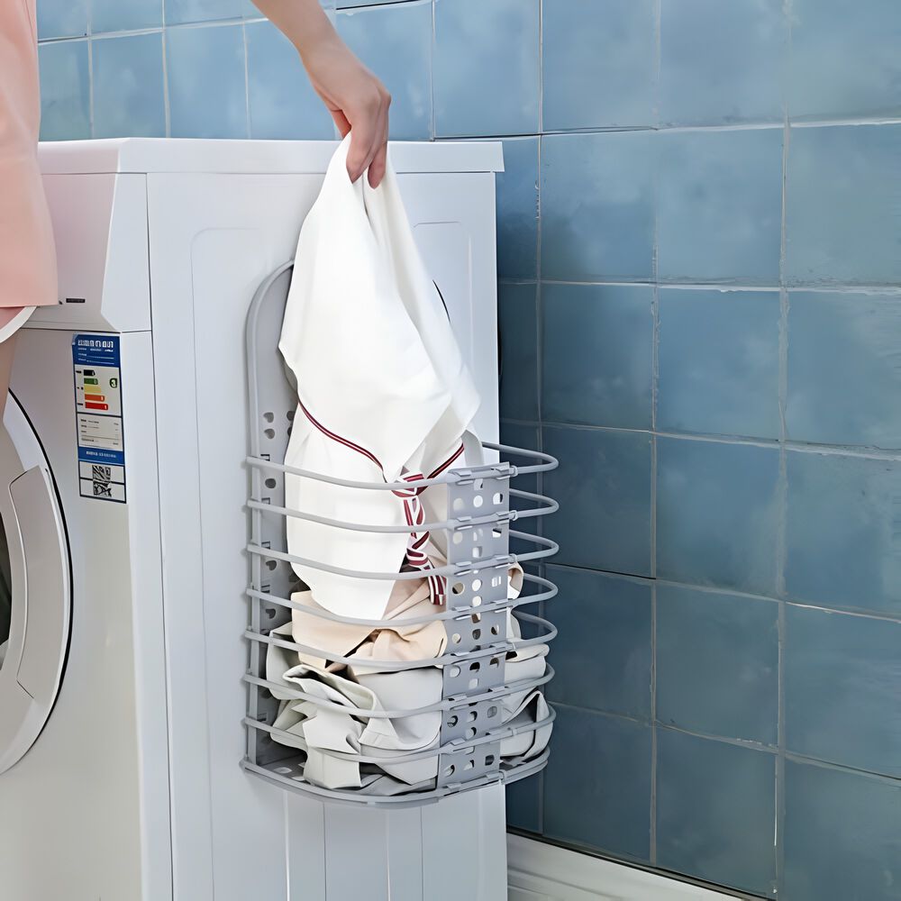 Cesta Ba&ntilde;o Lavander&iacute;a Plegable Caf&eacute; 46x27x15 Cm image number 4.0