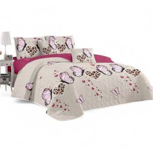 Cubrecama De Verano 2 Plazas Quilt + 2 Fundas De Almohada Cobertor Delgado Qvr2-108