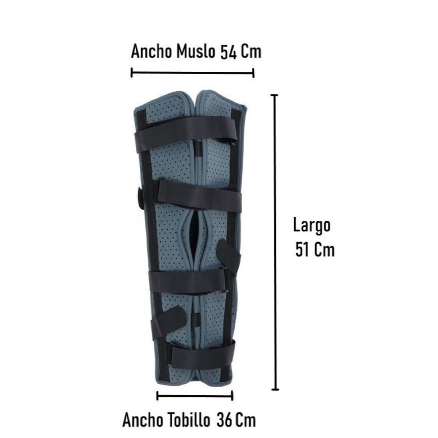 Inmovilizador De Rodilla Largo Con Velcro Ajustable Oneder Talla S image number 2.0