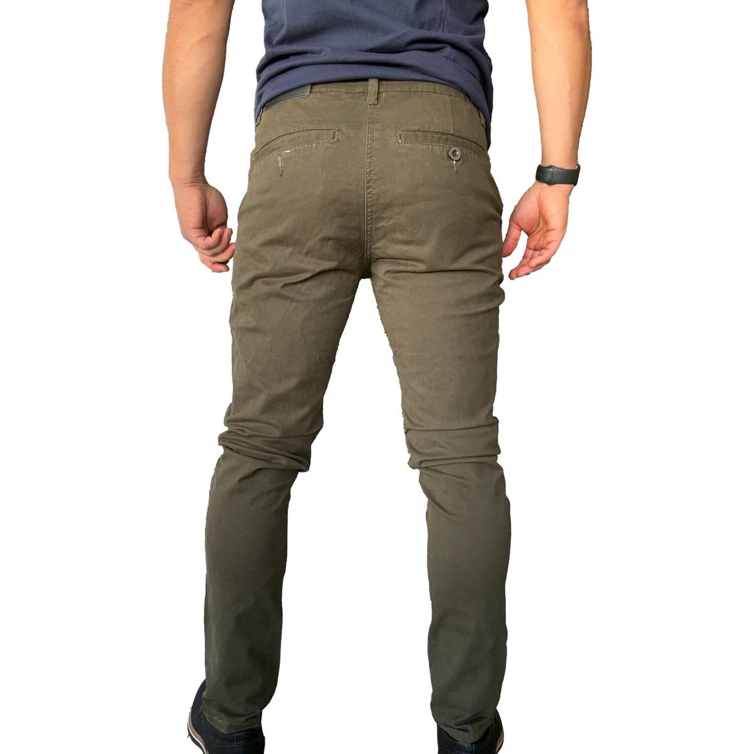 Pantal&oacute;n Elasticado Slim Fit Gabardina Hombre image number 8.0
