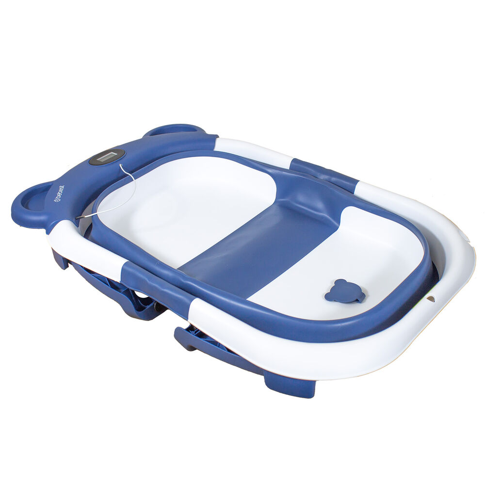 Bañera Plegable Smart Bear Viajes Bebe Azul Con Termómetro image number 2.0