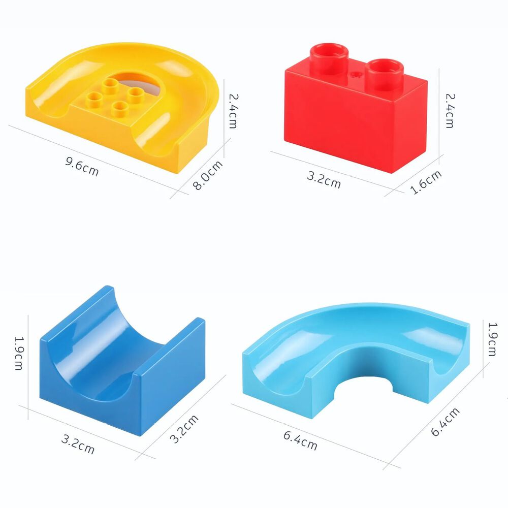 Bloques Tobogan Con Base 168 Piezas Construcci&oacute;n Accesorios image number 2.0