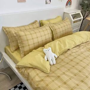 Juego Funda De Plum&oacute;n + Sabana 200 Hilos King