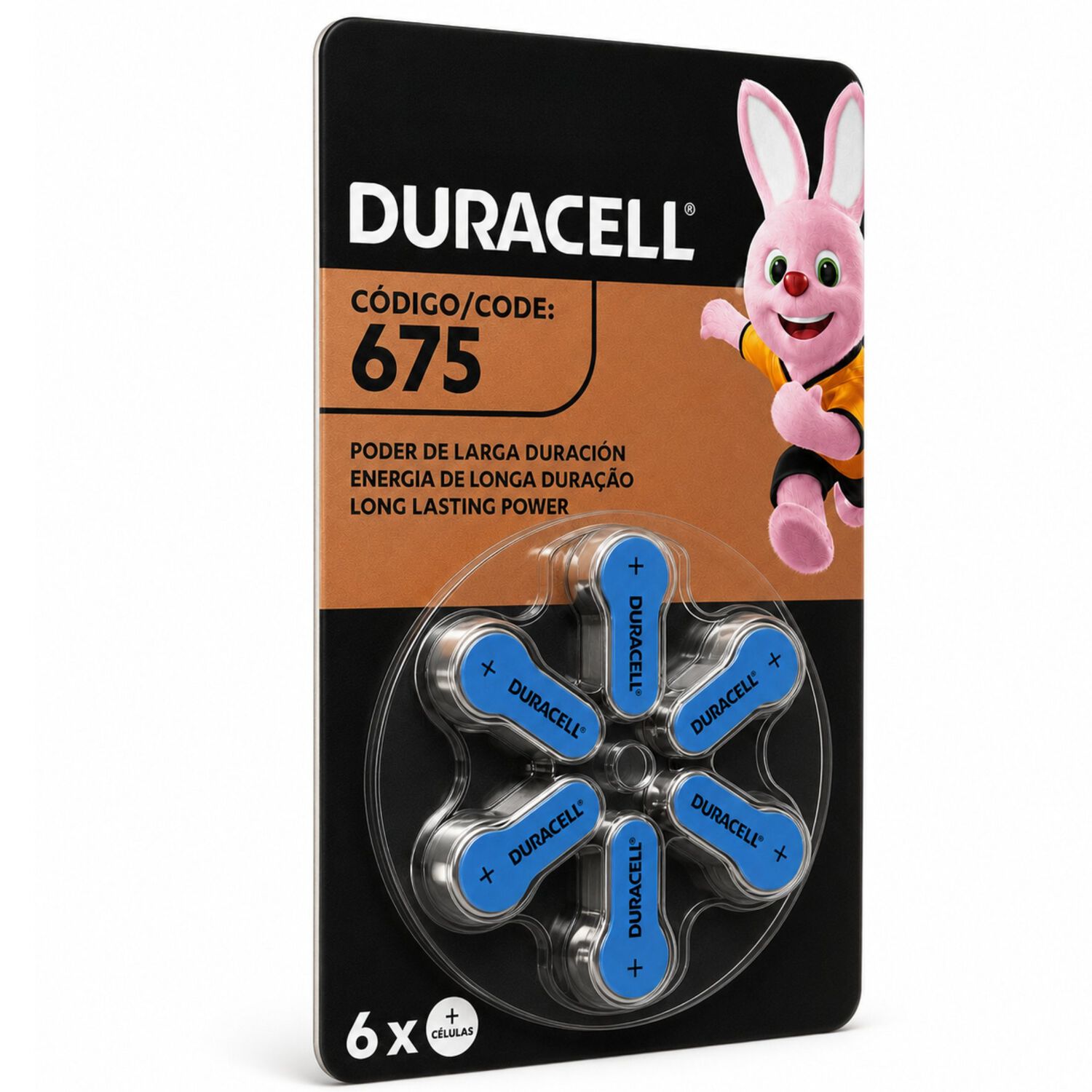 Pila Duracell 675 Auditiva Pack De 6u - 1.45v Larga Duraci&oacute;n image number 1.0