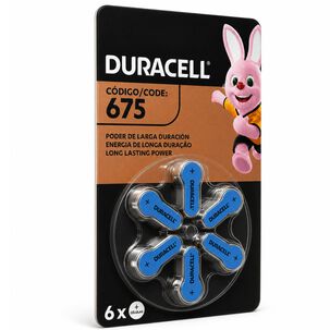 Pila Duracell 675 Auditiva Pack De 6u - 1.45v Larga Duraci&oacute;n