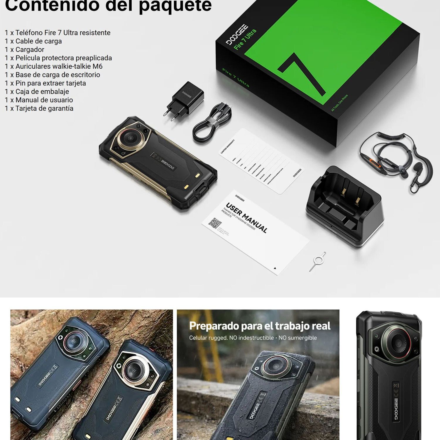 Doogee Fire 7 Ultra 5g Intercomunicador Poc Altavoz 125db image number 8.0