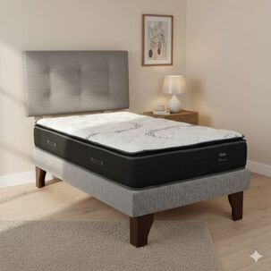 Cama Europea 1 Plaza 200 Plus Respaldo Berna