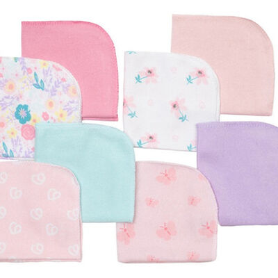 Set 8 Piezas Toallitas De Limpieza Bambino  Flores Rosado
