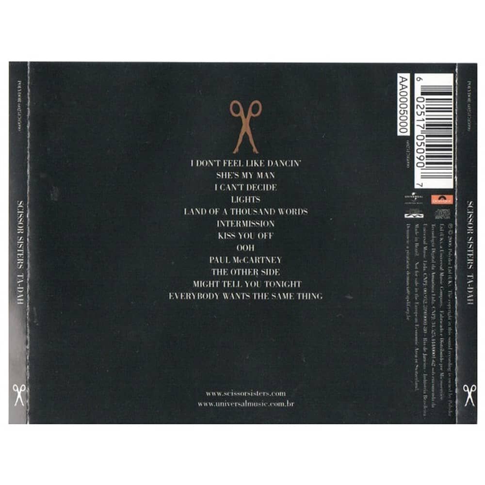 Scissor Sisters - Ta - Dah | Cd image number 1.0